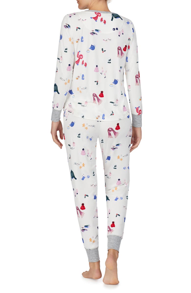 Kate Spade New York henley pajamas, Alternate, color, 