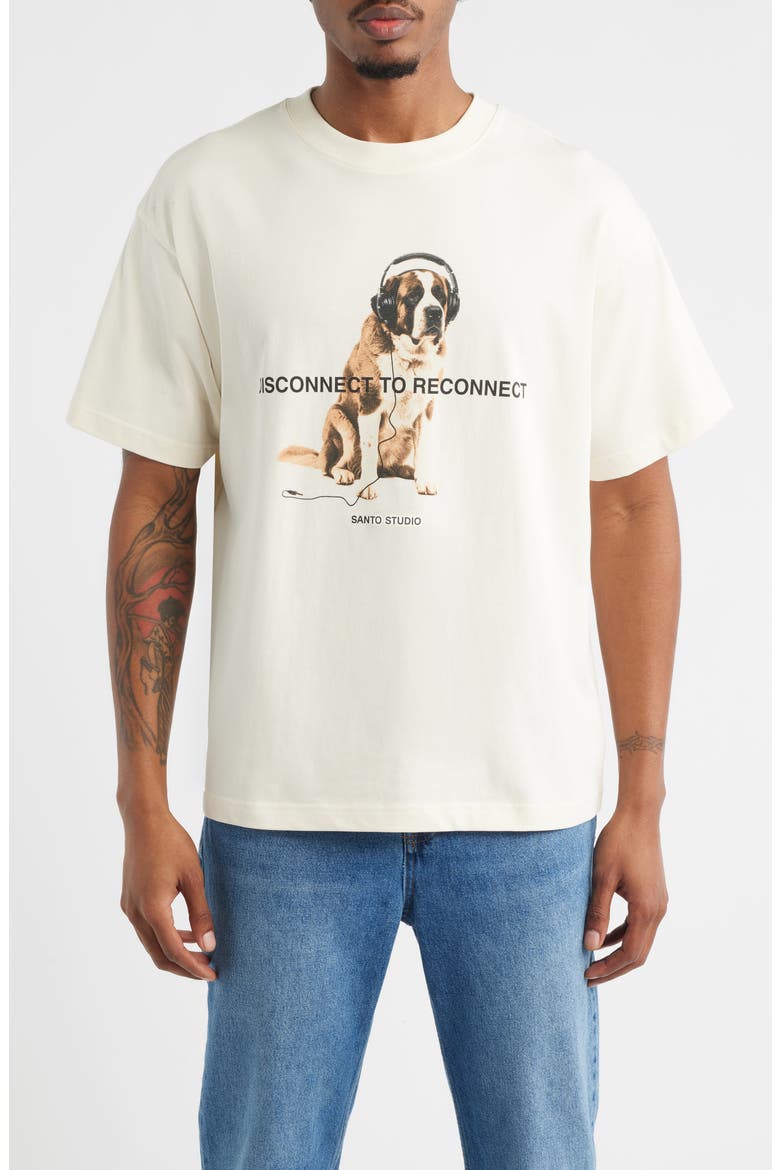 Disconnect Drappo Graphic T-Shirt, Main, color, CREAM