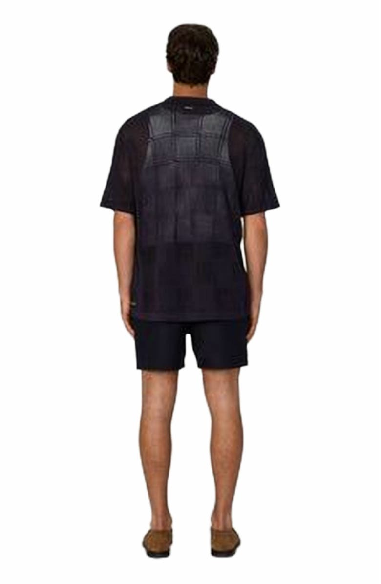 Industrie Australia The Castel Short Sleeve Shirt, Alternate, color, Mid Navy