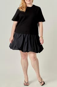 English Factory Bubble Mixed Media Minidress