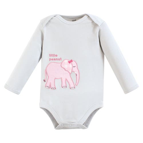 Touched By Nature Little Soft Organic Cotton Long-sleeve One-piece Essentials In Pink