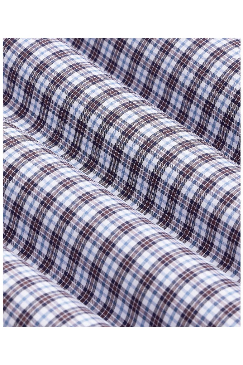 Plaid Performance Oxford Dress Shirt, Alternate, color, WHITE NAVY CHECKERED