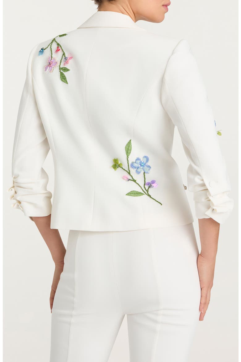 Khloe Le Petit Embellished Floral Vine Blazer, Alternate, color, IVORY/ MULTI