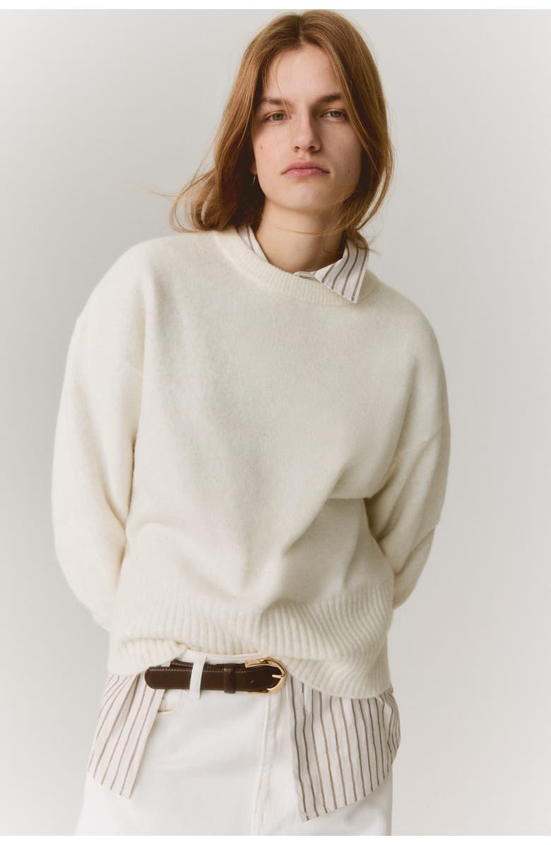 H&M Oversized Jumper, Alternate, color, Cream