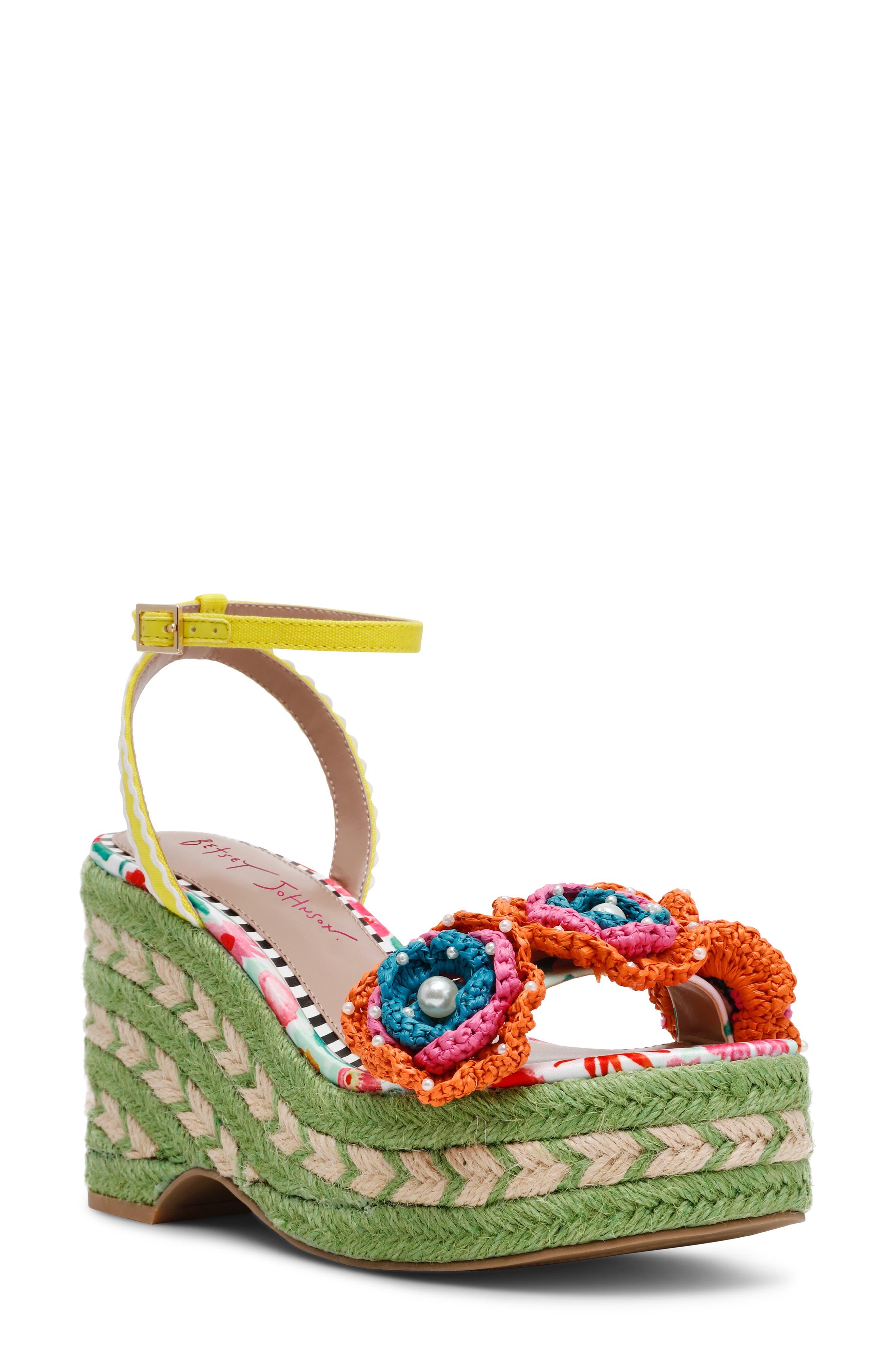 Betsey Johnson Marabela Platform Wedge Sandal, Main, color, 
