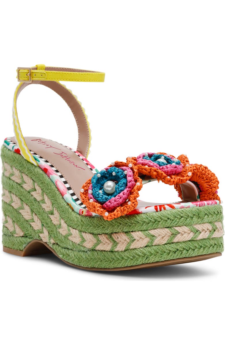 Betsey Johnson Marabela Platform Wedge Sandal, Main, color,