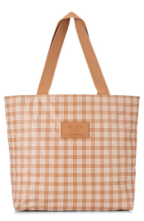 Aloha Collection Day Tripper Palaka Water Resistant Tyvek® Tote In Brown