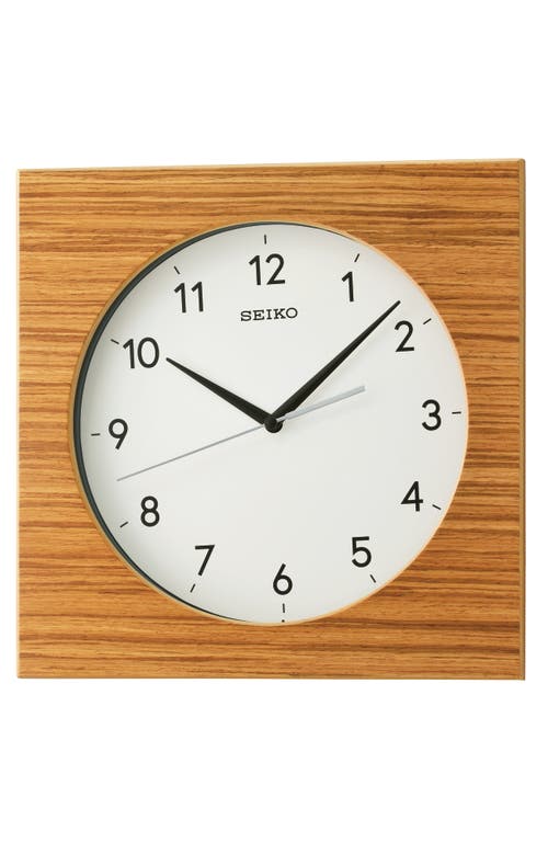 Seiko Dylan Wall Clock In Brown