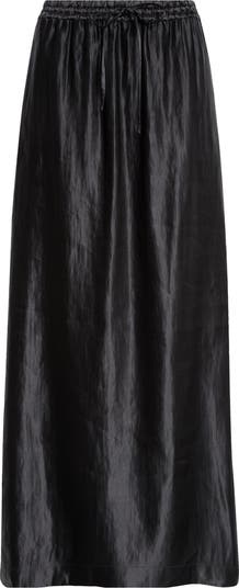 LOULOU DE SAISON Liam Linen & Silk Satin Maxi Skirt | Nordstrom