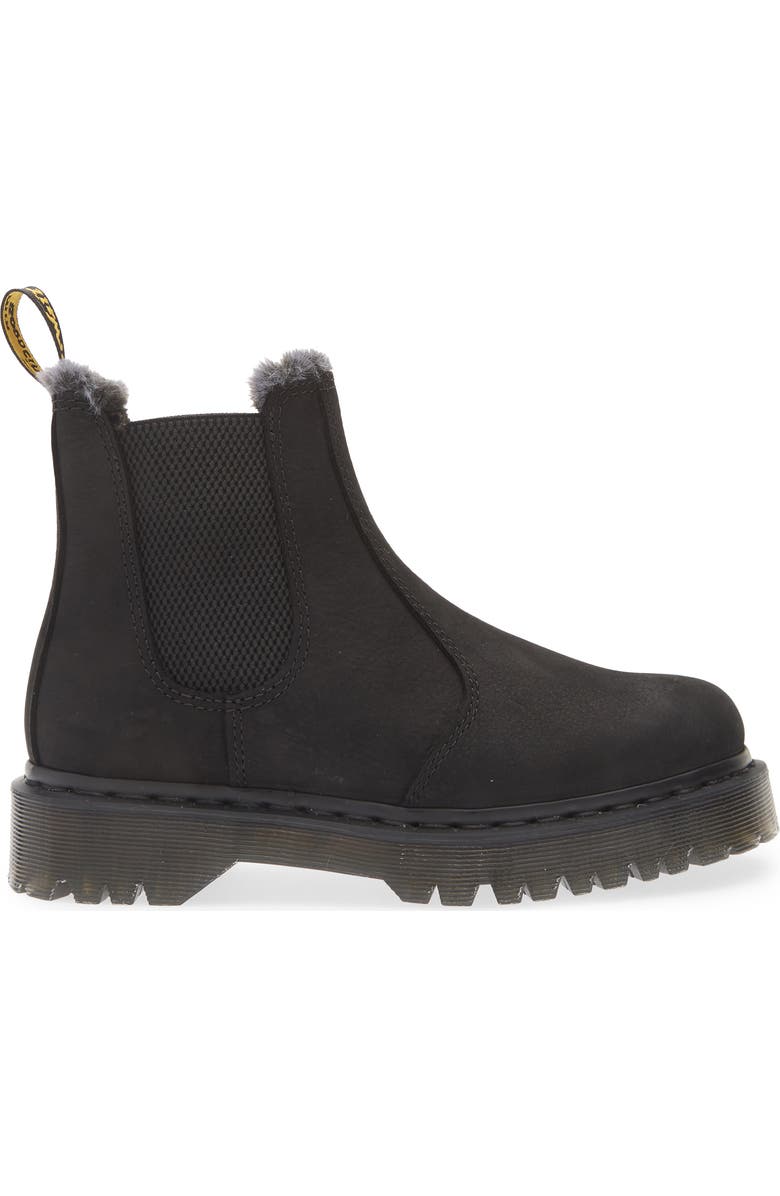 Dr. Martens 2976 Bex Faux Fur Chelsea Boot, Alternate, color, Black