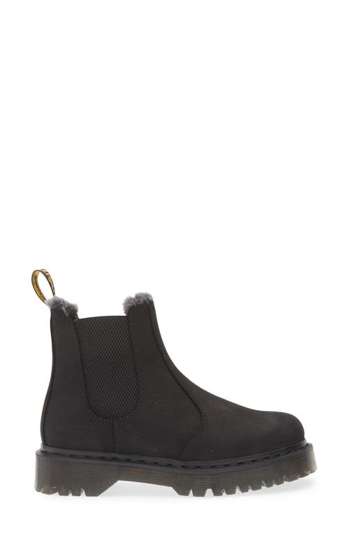 Dr. Martens 2976 Bex Faux Fur Chelsea Boot In Black