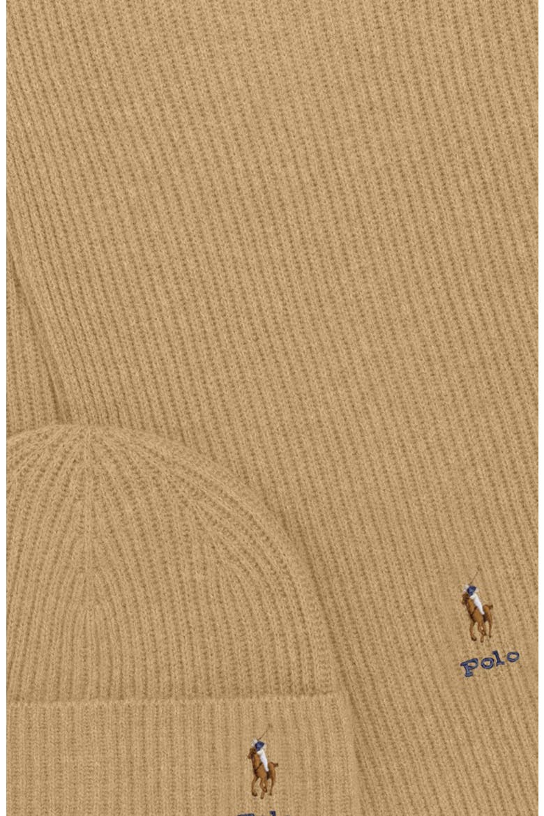 Pony Merino Wool Hat & Scarf Set, Alternate, color, CLASSIC CAMEL