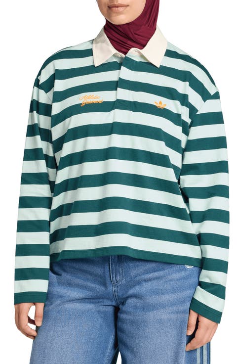 Athletic Department Stripe Oversize Rugby Shirt