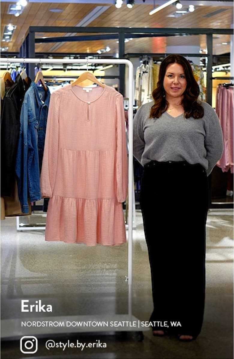 Cate Long Sleeve Tiered Cotton Gauze Dress, sales video thumbnail