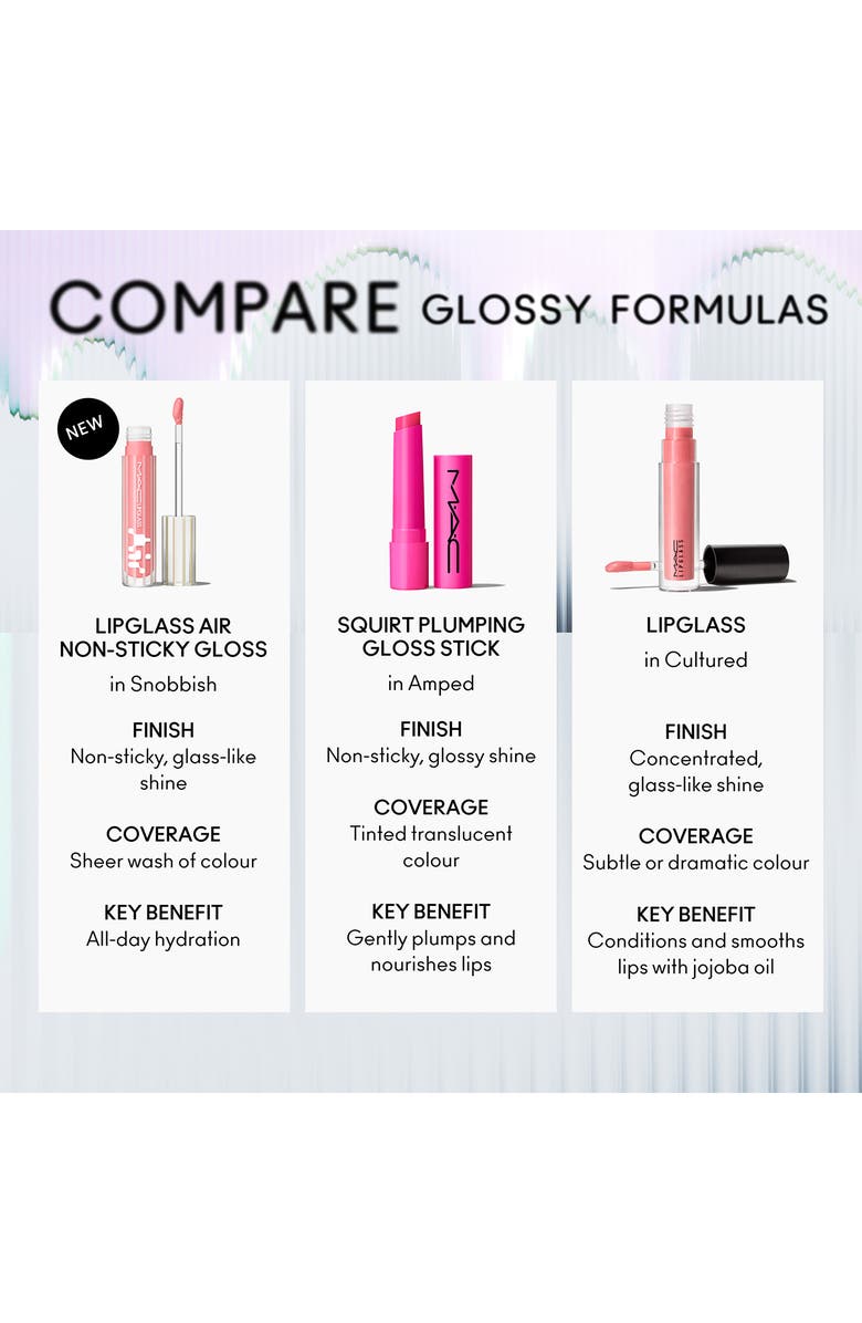 MAC Cosmetics Lipglass Air Nonsticky Lip Gloss, Alternate, color, Zephyr