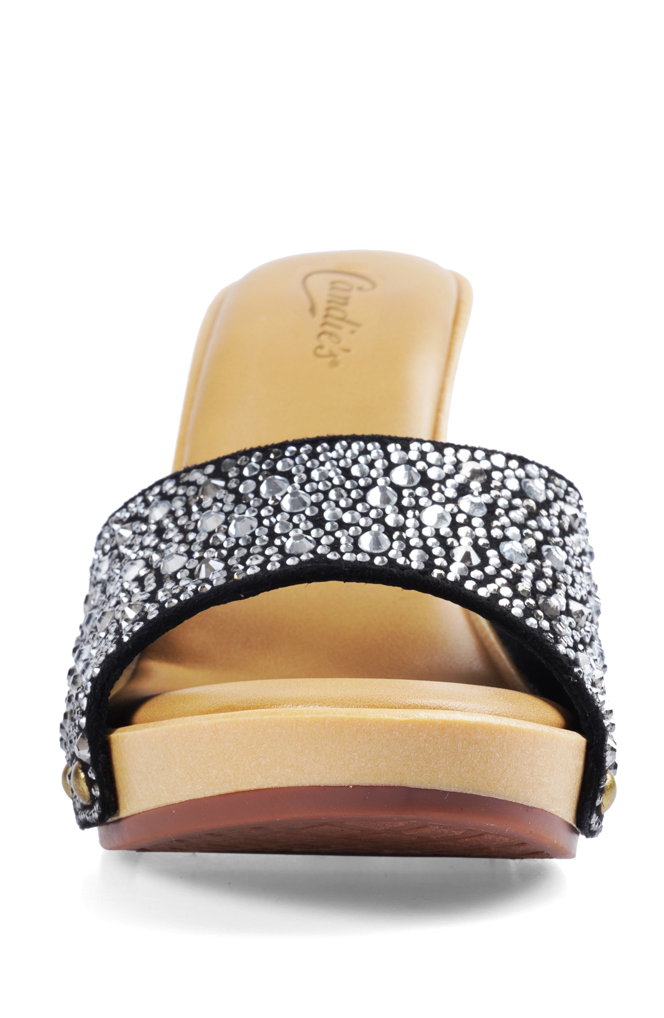 Candie's Kaia Platform Slide Sandal, Alternate, color, Black