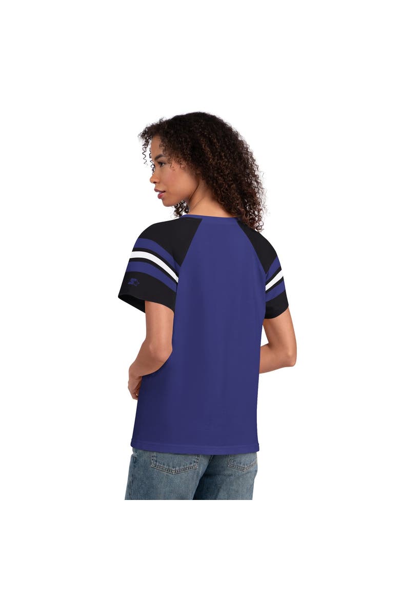 Women's Starter  Purple Baltimore Ravens Game On Notch Neck Raglan T-Shirt, Alternate, color, Purple