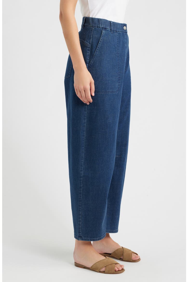 Organic & Recycled Cotton High Waist Ankle Arch Jeans, Alternate, color, MEDIUM INDIGO