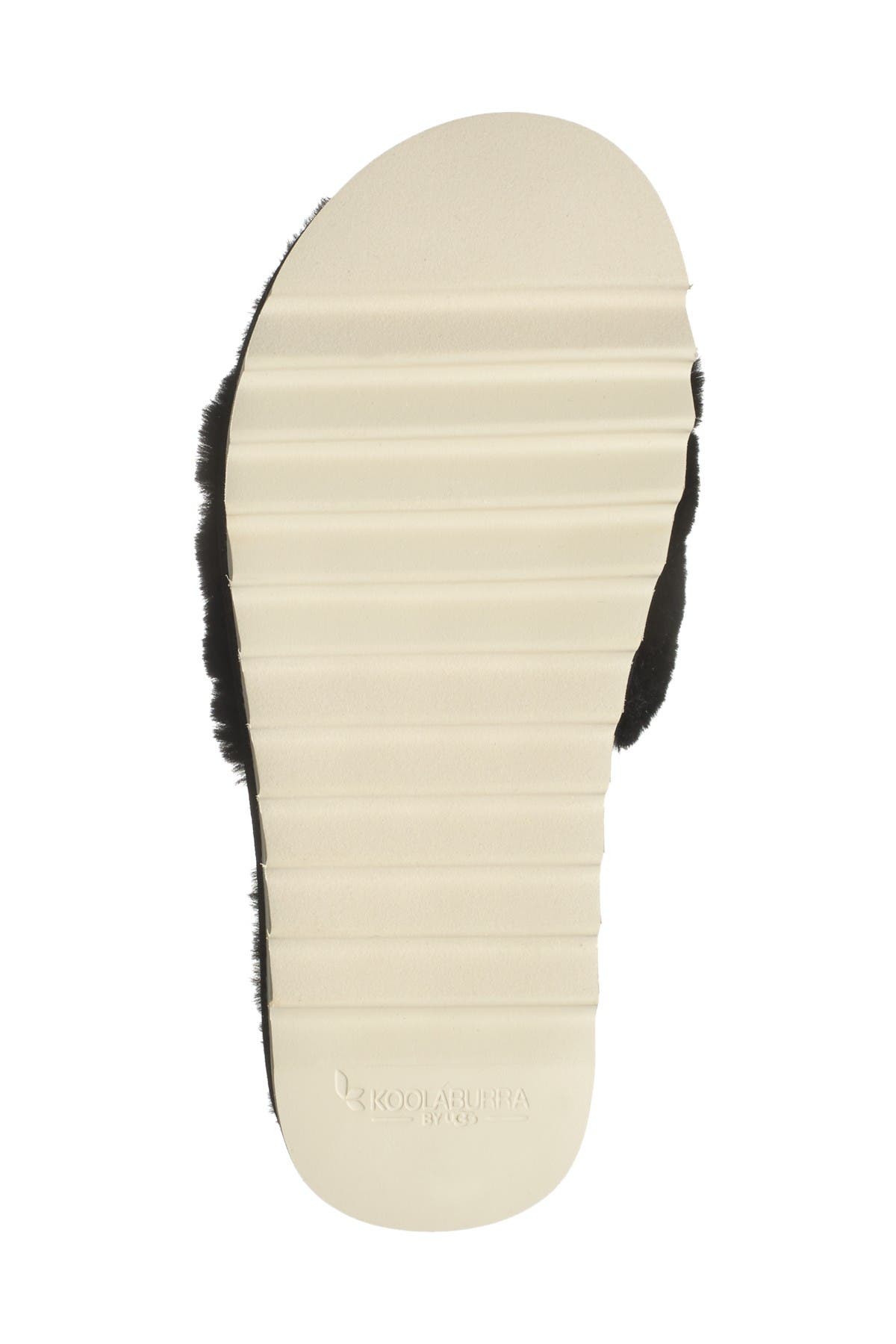 Koolaburra by UGG<sup>®</sup> Fuzz'n Faux Fur Slipper Sandal, Alternate, color, 