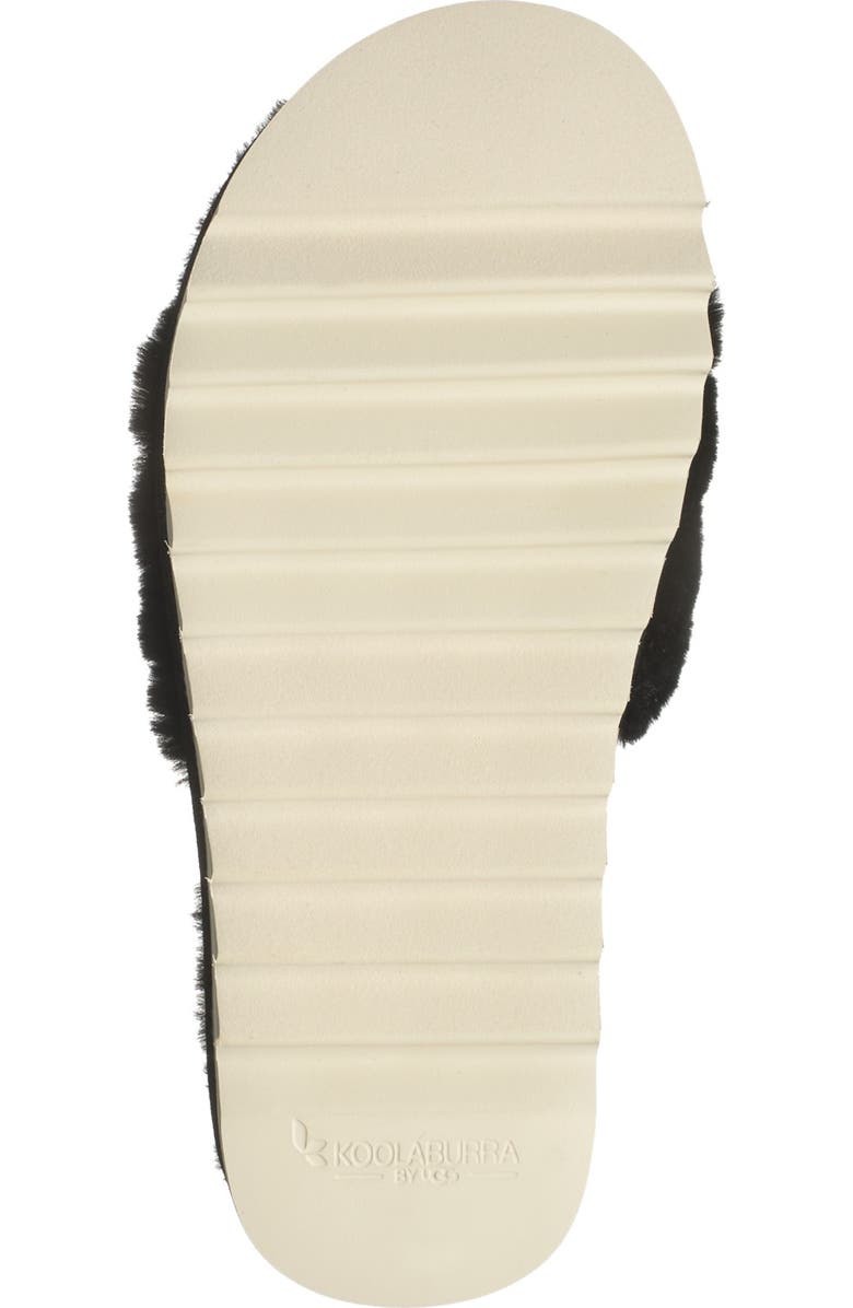 Koolaburra by UGG<sup>®</sup> Fuzz'n Faux Fur Slipper Sandal, Alternate, color,