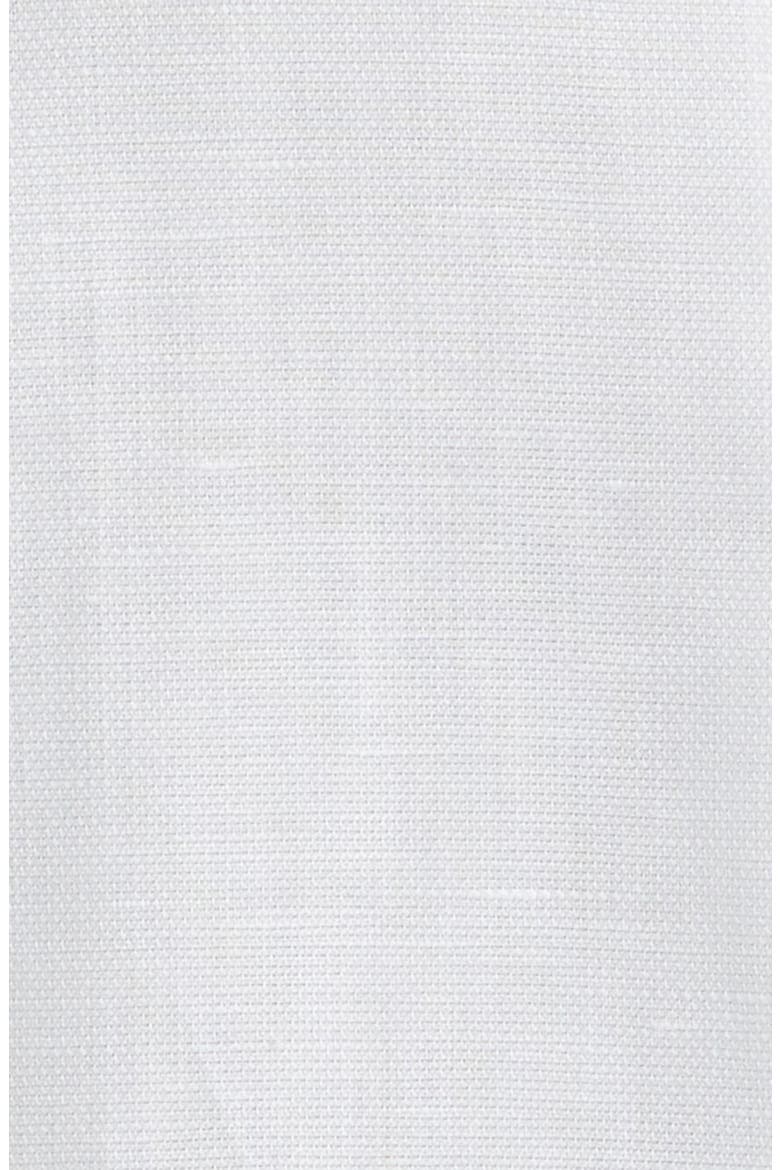 Modern Fit White Cotton & Linen Dress Shirt, Alternate, color, WHITE