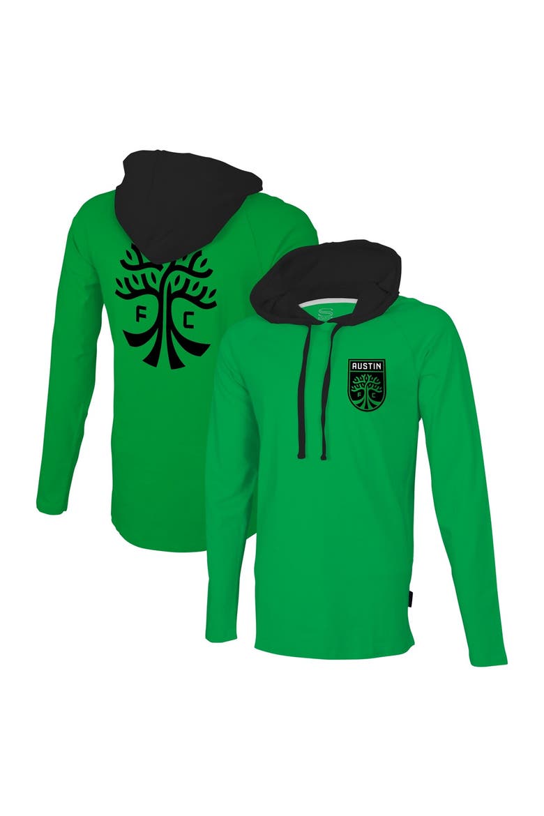 Men's Stadium Essentials Green Austin FC Tradition Raglan Hoodie Long Sleeve T-Shirt, Main, color, Green