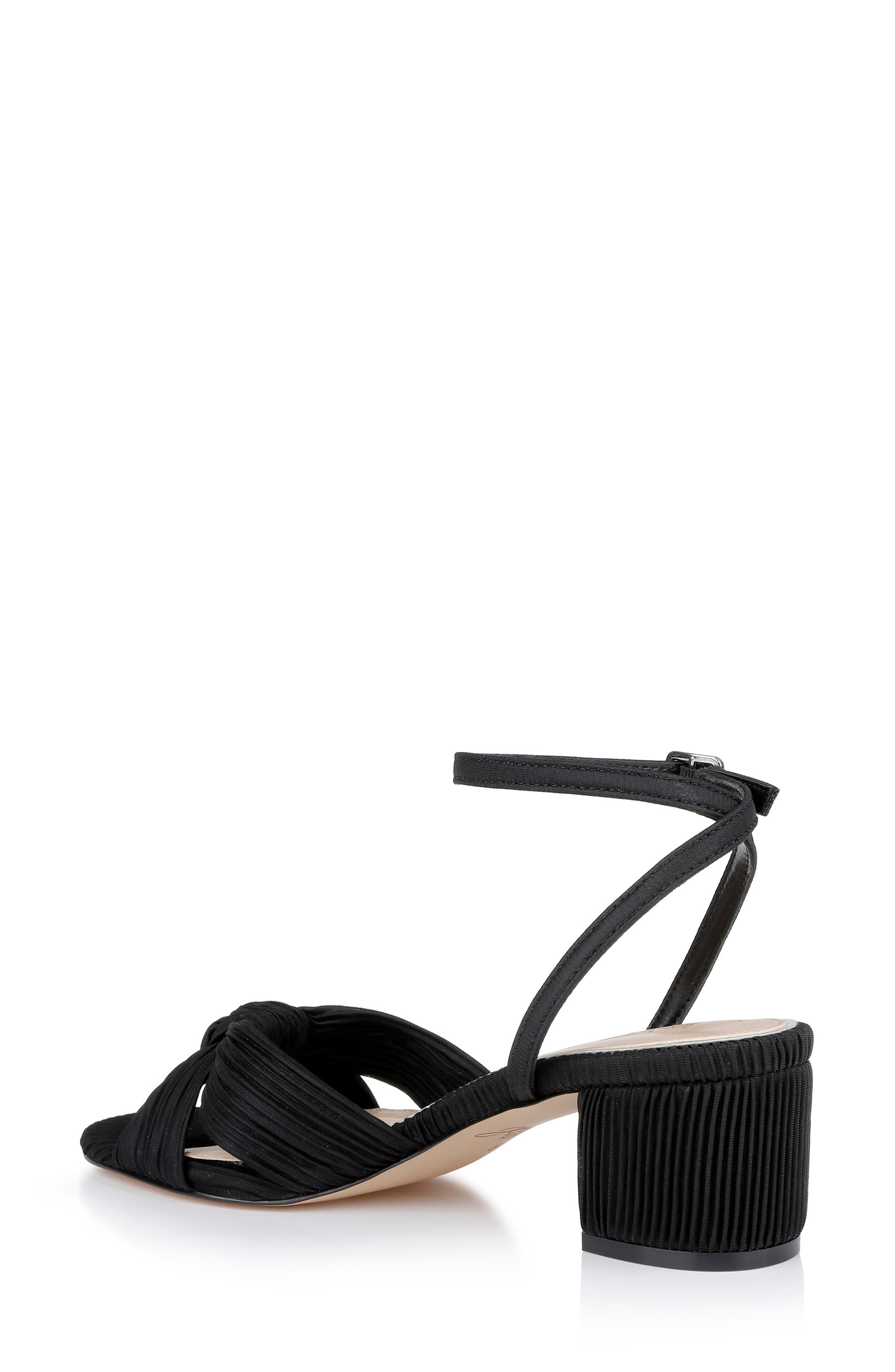 Jewel Badgley Mischka Hudson Ankle Strap Sandal, Alternate, color, Black Fabric