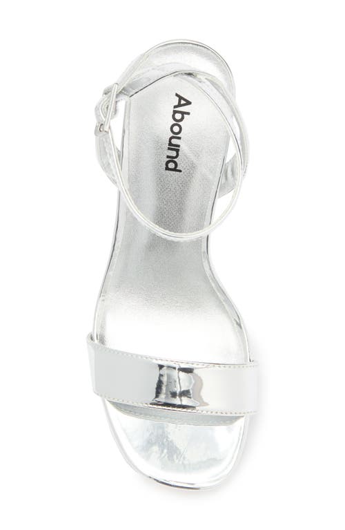Abound Monica Block Heel Platform Sandal In Silver Metallic