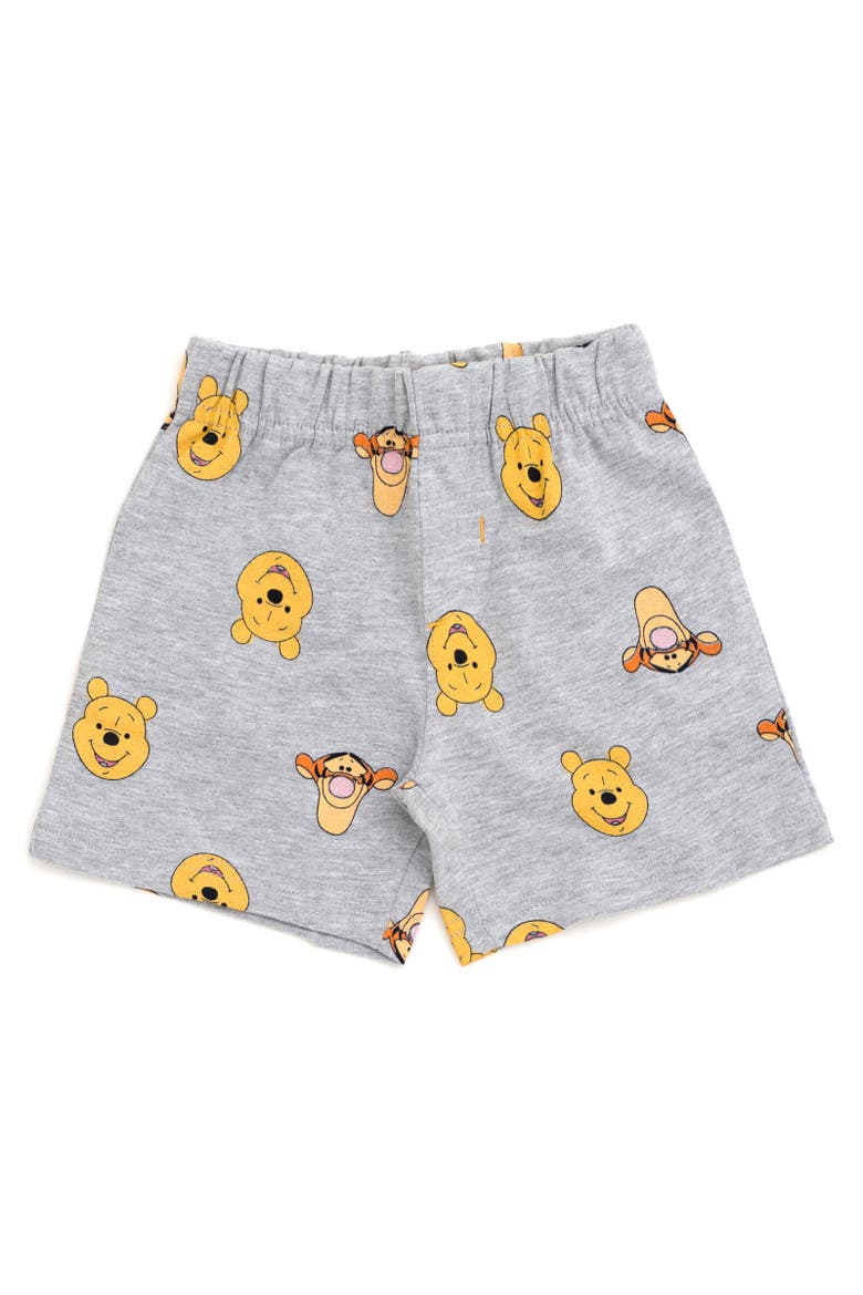 Winnie the Pooh T-Shirt & French Terry Shorts Set, Alternate, color, Yellow