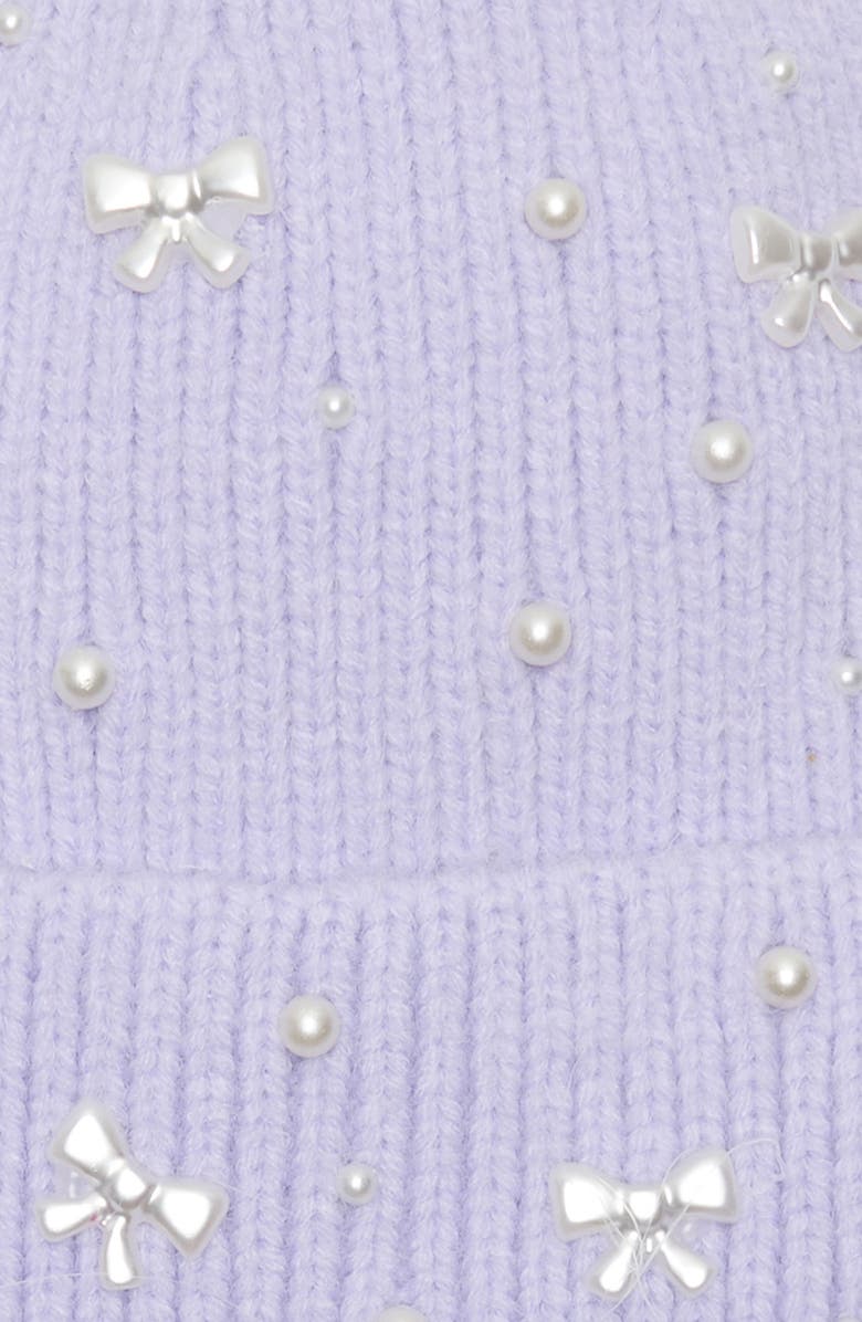 Capelli New York Kids' Embellished Beanie & Gloves Set, Alternate, color, Lilac