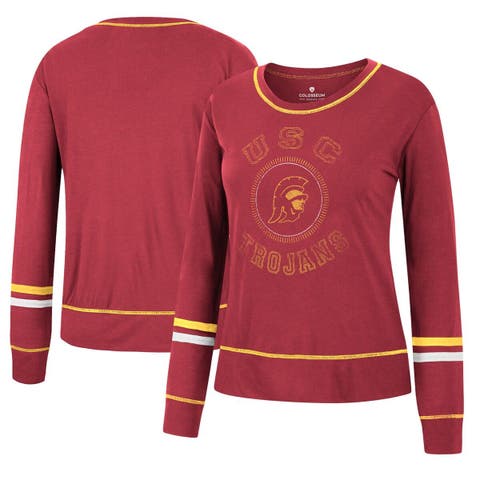 Women's Colosseum Cardinal USC Trojans Heathrow Super Soft Long Sleeve T-Shirt