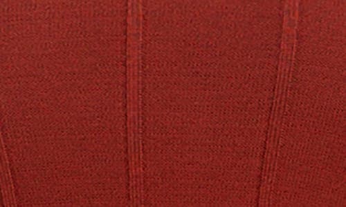 Nina Leonard Fringe Cuff Sweater Dress In Rust