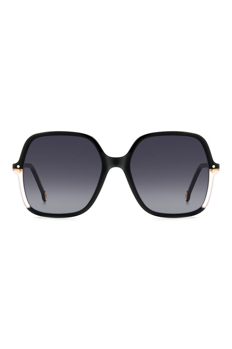 56mm Gradient Square Sunglasses, Main, color, BLACK MULTI