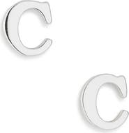 MARLYN SCHIFF Block Letter Initial Stud Earrings