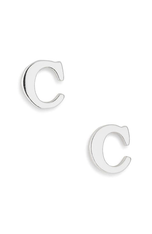 Marlyn Schiff Block Letter Initial Stud Earrings