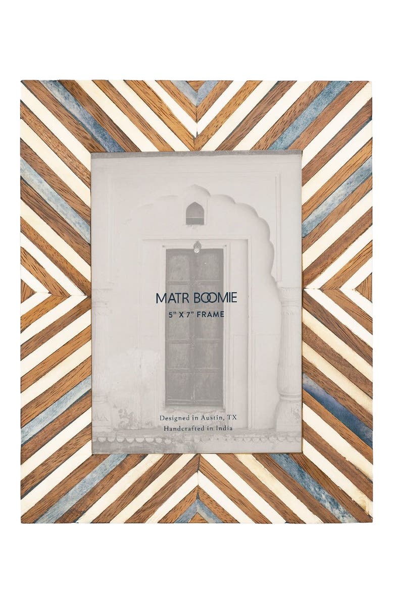 Matr Boomie Banka Mundi Brown & White Picture Frame - Carved Bone, Wood, Main, color, Brown/White