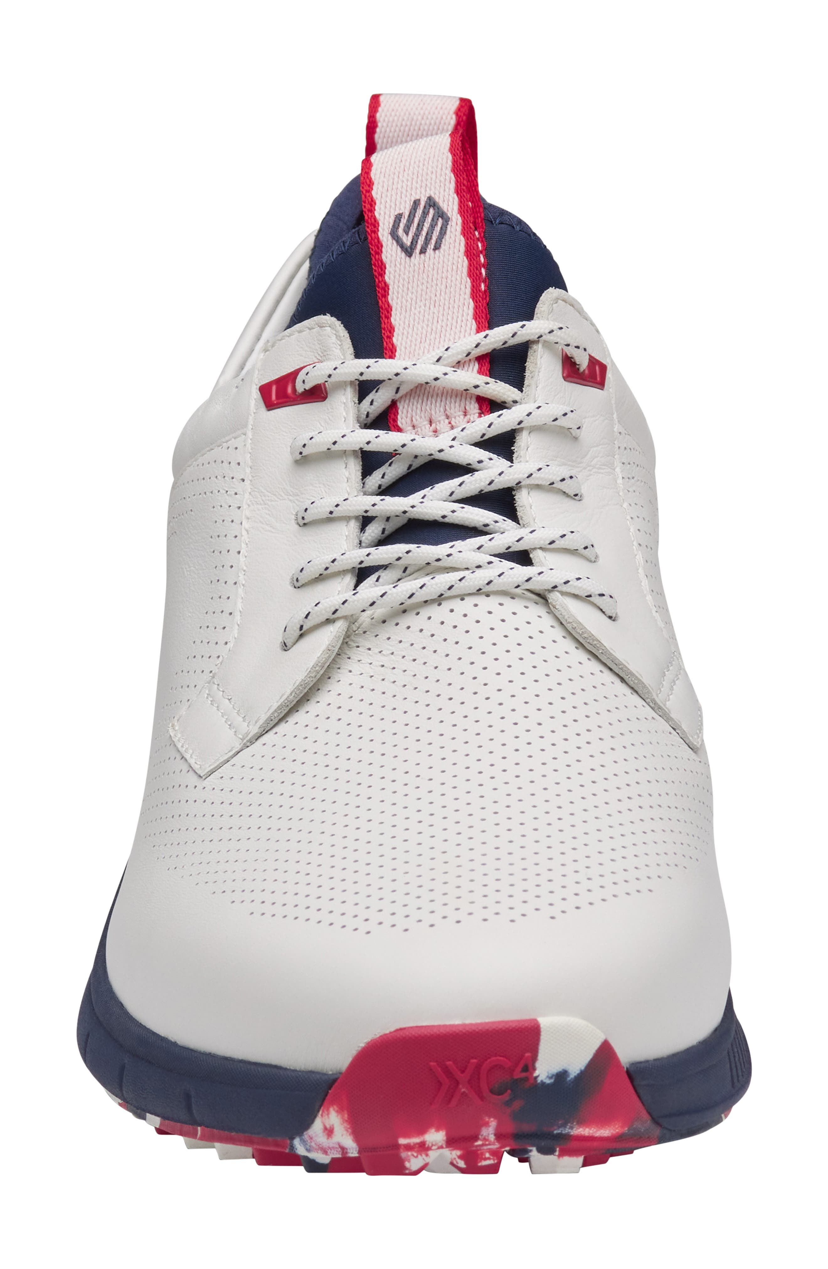 Johnston & Murphy H6 Luxe Waterproof Sneaker, Alternate, color, White/ Navy Waterproof