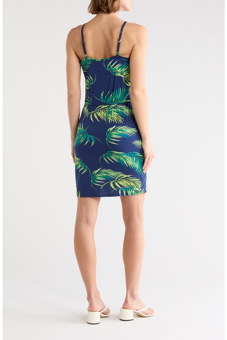 Faux Wrap Sleeveless Dress, Alternate, color, NAVY MULTI