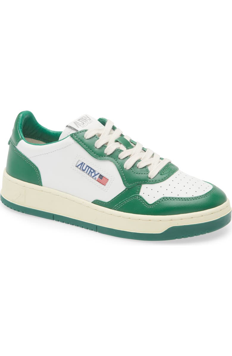 AUTRY Medalist Low Sneaker, Main, color, Leat/ Leat Wht/ Green