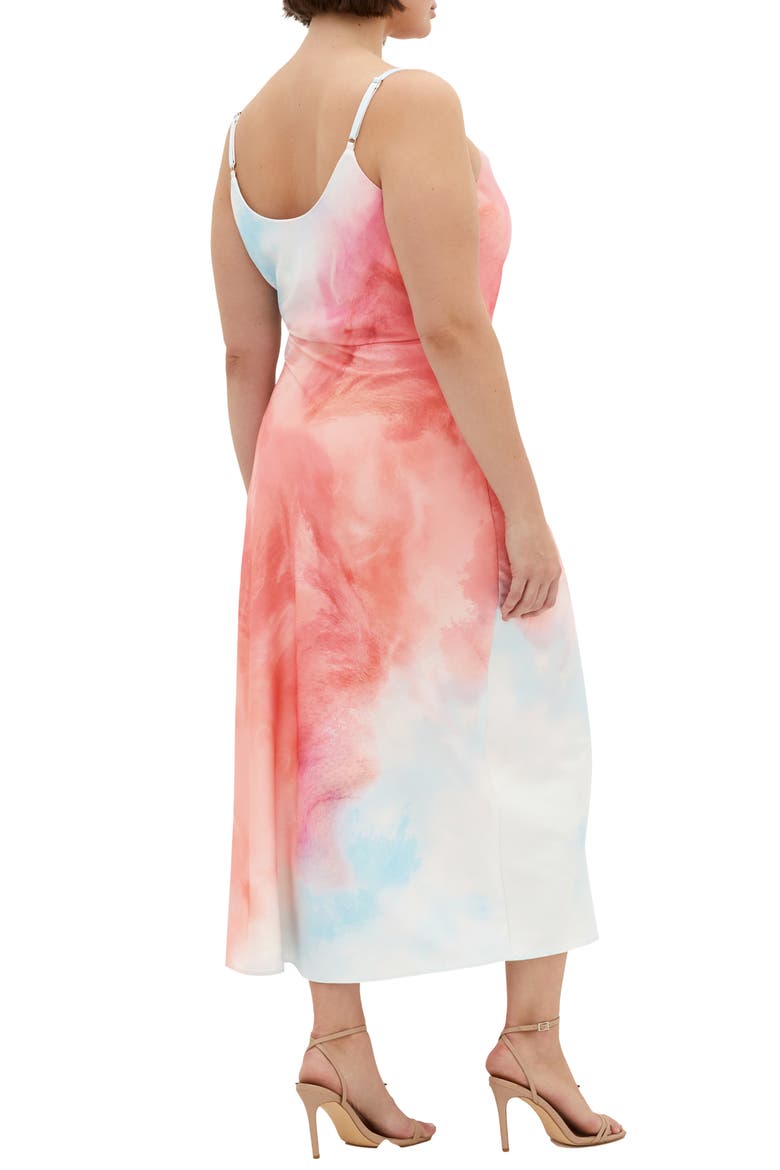 Mali Print Evening Dress, Alternate, color, SUNSET OMBRE