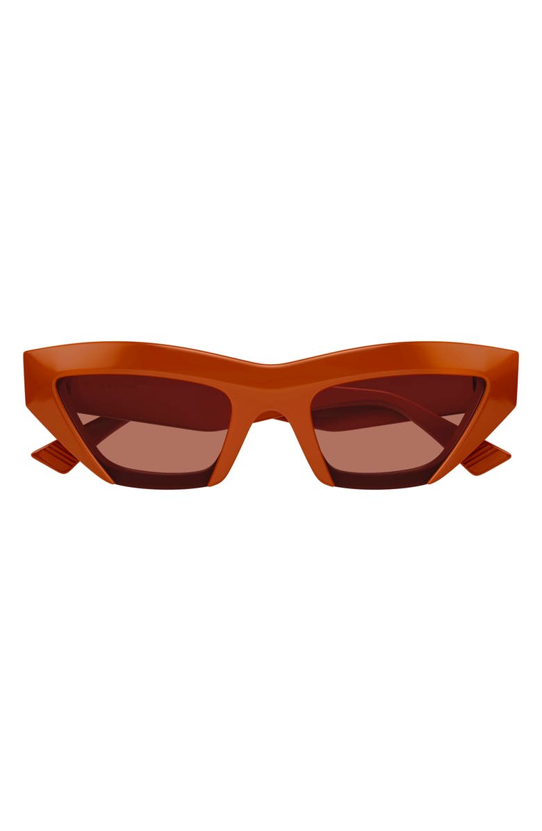 Bottega Veneta 51mm Cat Eye Sunglasses, Main, color, Orange