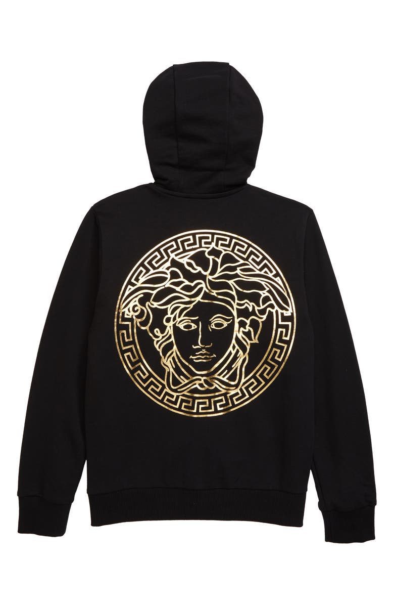 Versace Medusa Full Zip Hoodie, Alternate, color,