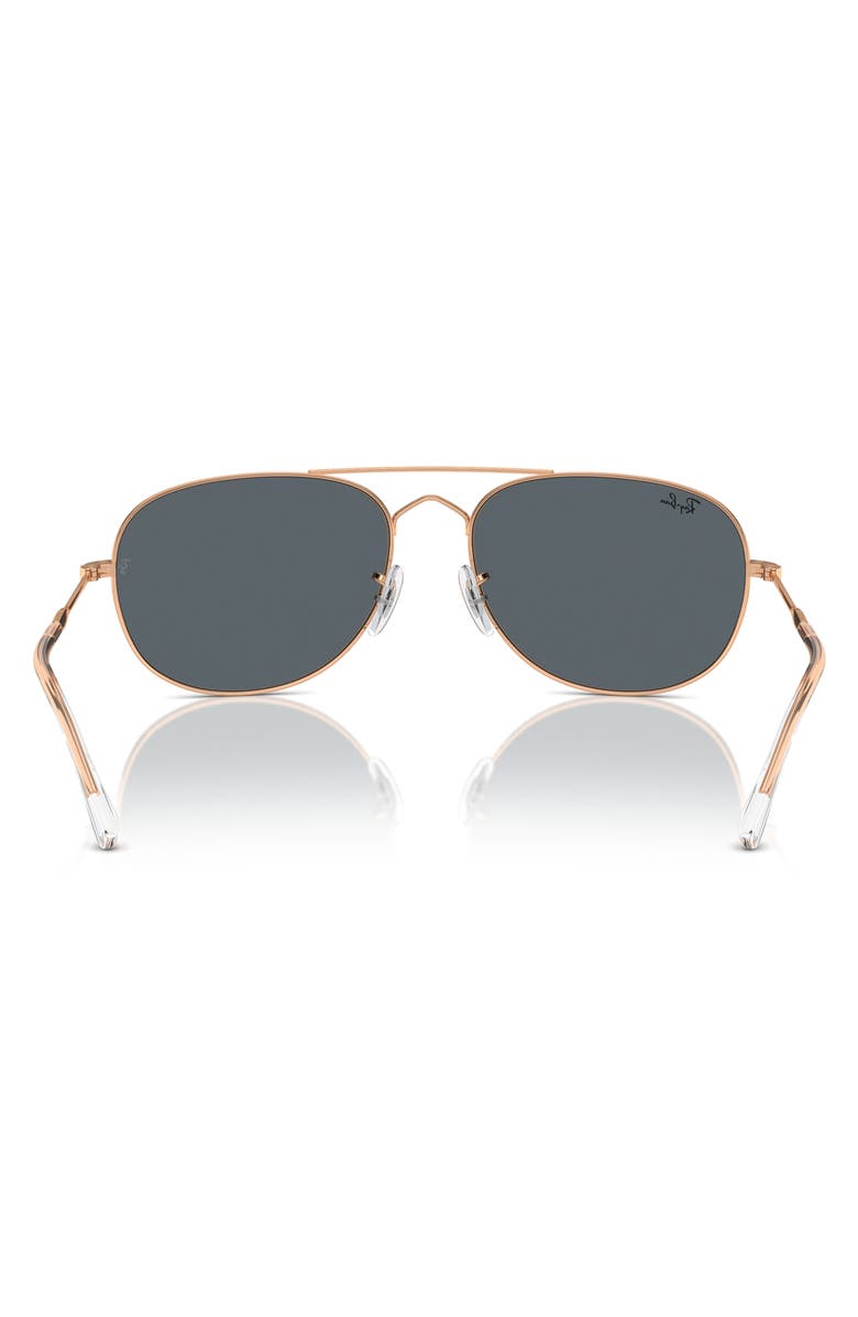 Ray-Ban Bain Bridge 57mm Pillow Aviator Sunglasses, Alternate, color, Rose Gold