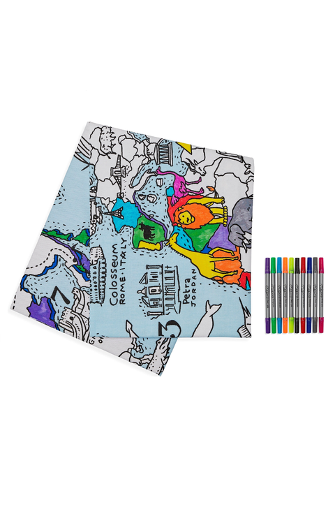 World Map Tablecloth