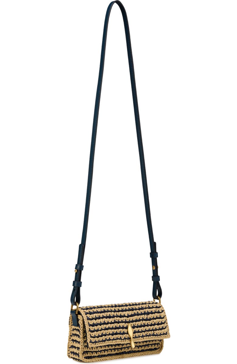 Christian Louboutin Mini Bettina Raffia Clutch, Alternate, color, 3373 Naturel/Last Night