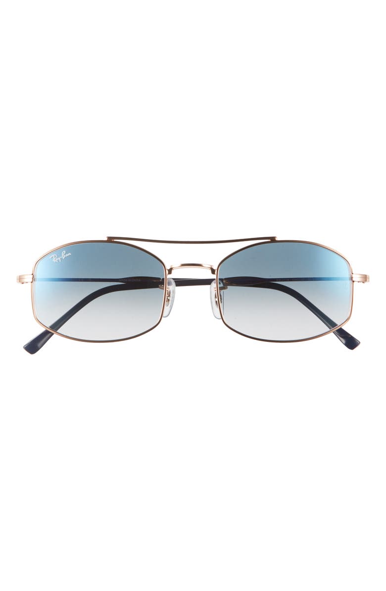 Ray-Ban RB3719 54mm Oval Sunglasses, Main, color, Rose Gold