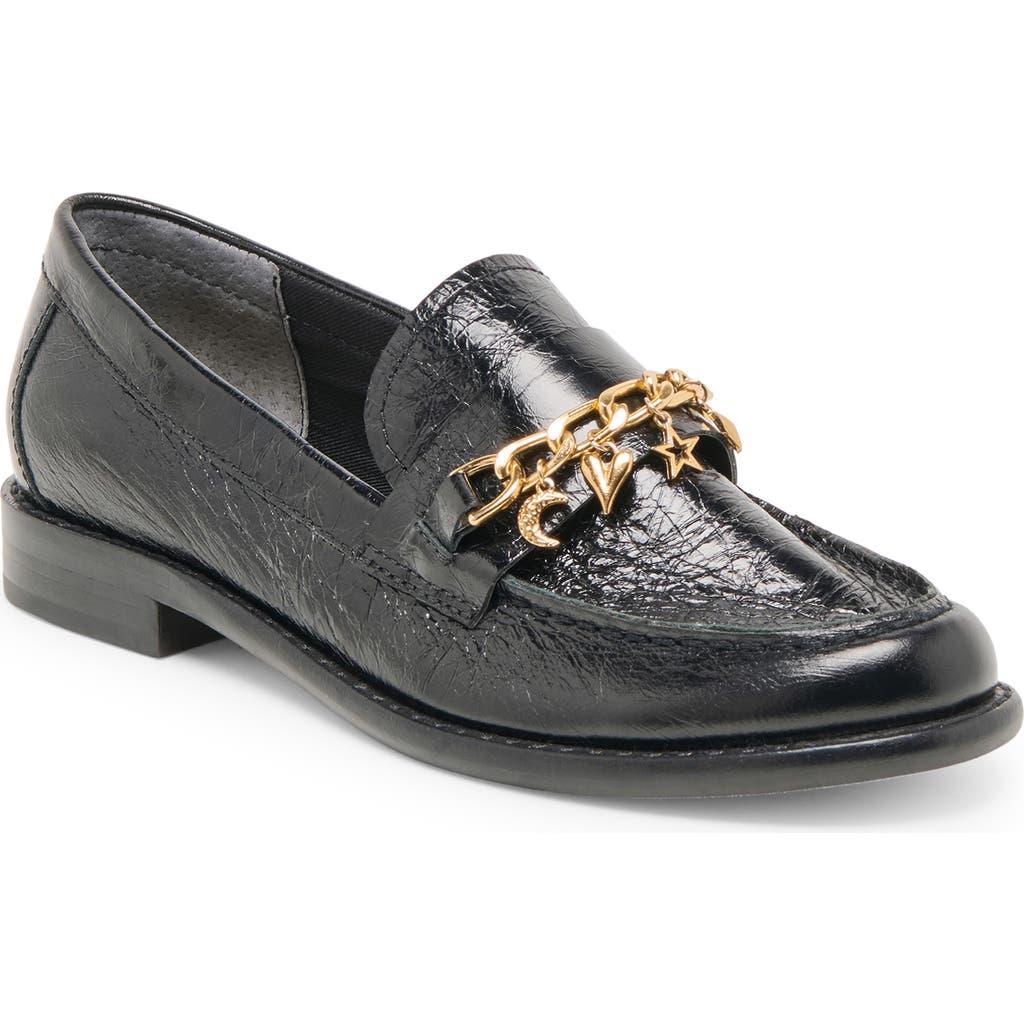 Dolce Vita Waylen Loafers Midnight Crinkle Patent In Black