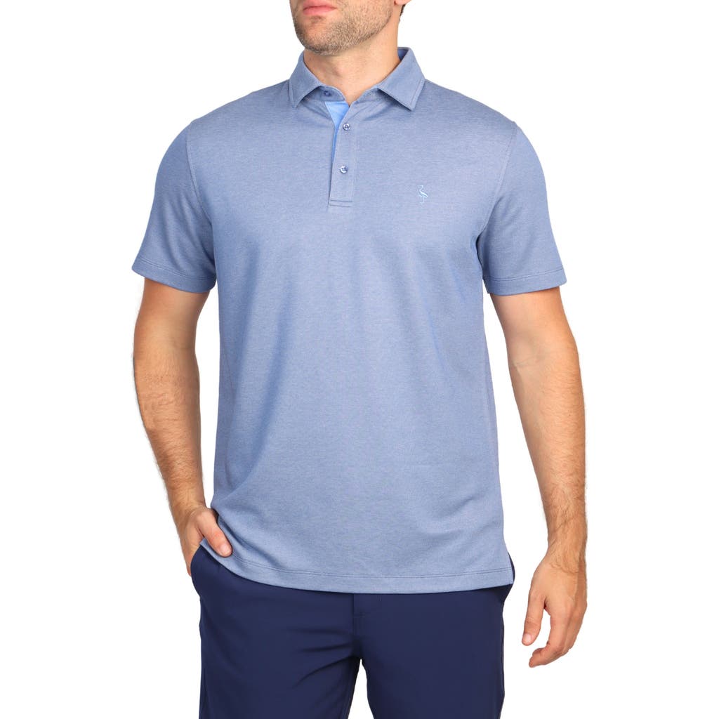 Tailorbyrd Solid Modal Blend Polo In Denim Blue