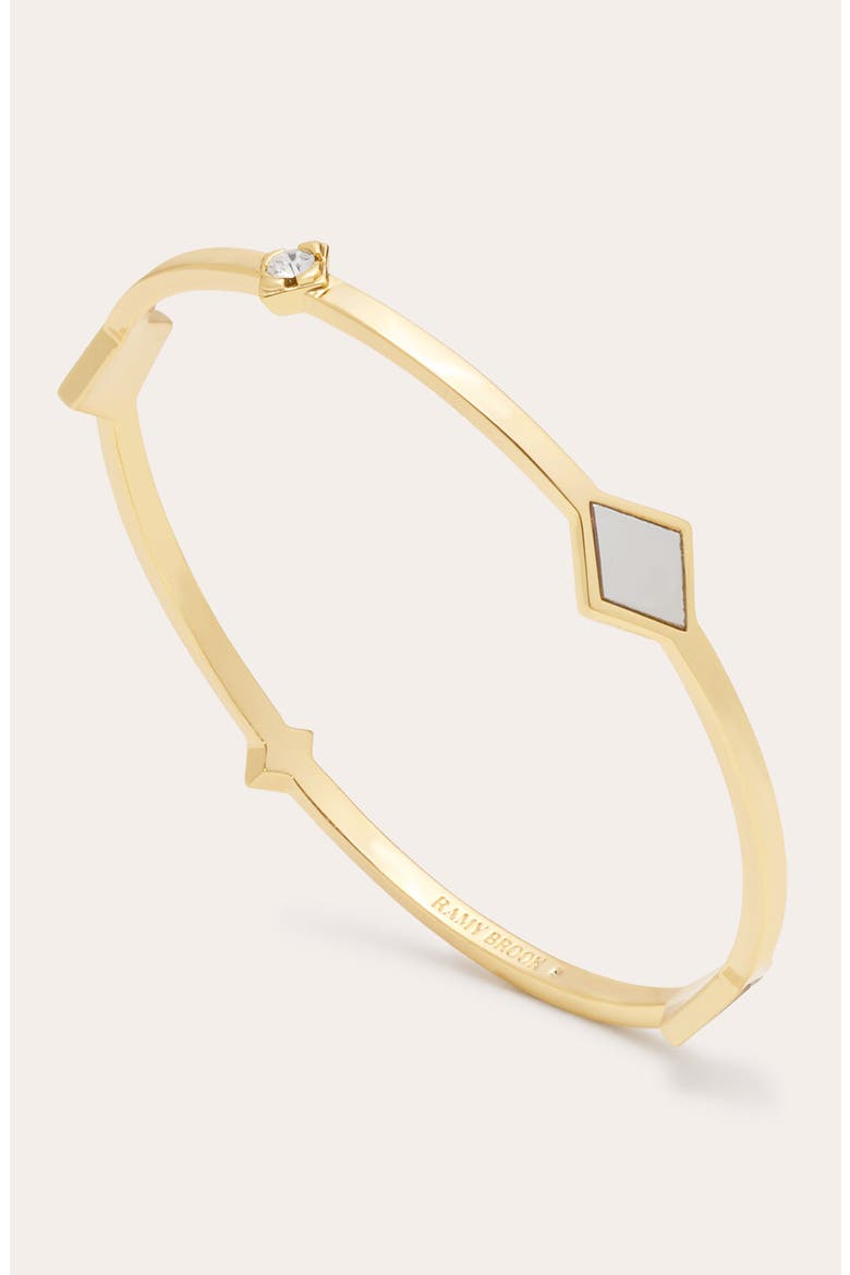 Eliza Bangle Bracelet, Alternate, color, CLEAR/ TWO TONE