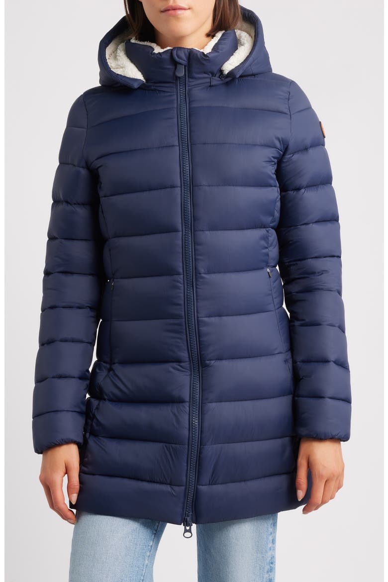 Joanne Quilted Water Repellent Puffer Jacket, Main, color, NAVY BLUE